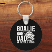 Funny Hockey Goalie Dad Of A Hockey Goalkeeper Fat Schlüsselanhänger (Vorderseite)