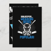 Funny Hockey Goalie Maske Pub Eishockey Einladung (Vorne/Hinten)