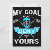 Funny Hockey Goalie Maske Pub Eishockey Einladung (Rückseite)