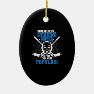 Funny Hockey Goalie Maske Pub Eishockey Keramik Ornament