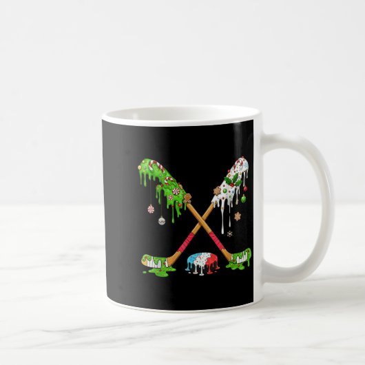 Funny Hockey Holiday Candy Cane Gingerbread Kaffeetasse (Rechts)