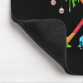 Funny Hockey Holiday Candy Cane Gingerbread  Mousepad (Ecke)