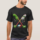 Funny Hockey Holiday Candy Cane Gingerbread  T-Shirt (Vorderseite)