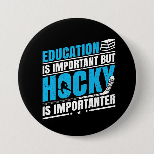 Funny Hockey ist wichtig Button