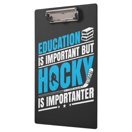 Funny Hockey ist wichtig Klemmbrett (Links)