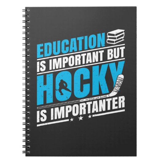 Funny Hockey ist wichtig Notizblock (Vorderseite)