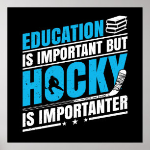 Funny Hockey ist wichtig Poster