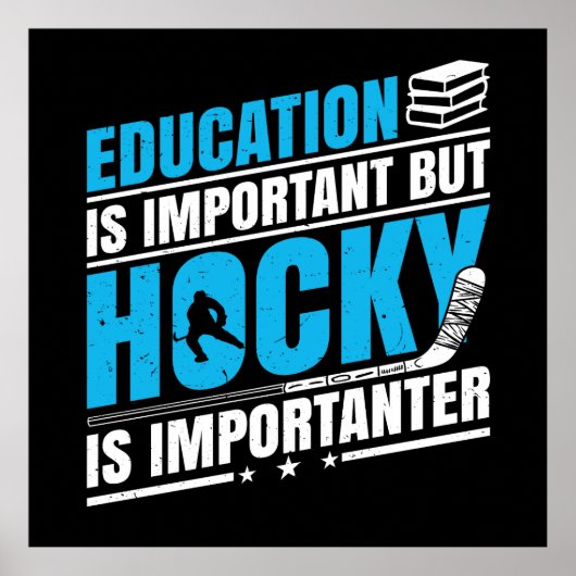 Funny Hockey ist wichtig Poster (Vorne)