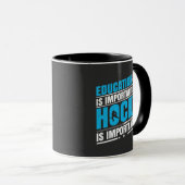 Funny Hockey ist wichtig Tasse (VorderseiteRechts)