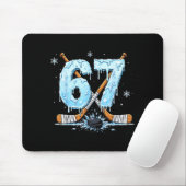 Funny Hockey Lovers Drip 6-7 Number Six Seven Puck Mousepad (Mit Mouse)