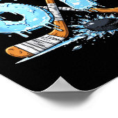 Funny Hockey Lovers Drip 6-7 Number Six Seven Puck Poster (Ecke)