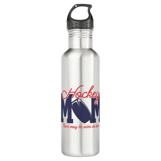 Funny Hockey-Mama Edelstahlflasche (Vorderseite)