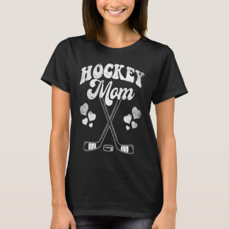 Funny Hockey Mama Frisbee Lover Retro Vintag 70er T-Shirt