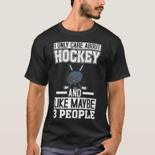 Funny Hockey Player liebt es, nur auf Hocke zu ach T-Shirt