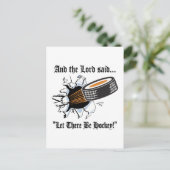 Funny Hockey Postkarte (Stehend Vorderseite)