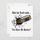 Funny Hockey Postkarte (Vorne/Hinten)