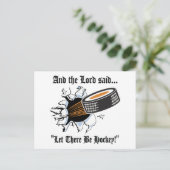 Funny Hockey Postkarte (Stehend Vorderseite)