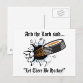 Funny Hockey Postkarte (Vorne/Hinten)