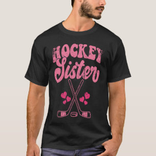 Funny Hockey Sister Frisbee Lover Retro Vintag 70 T-Shirt