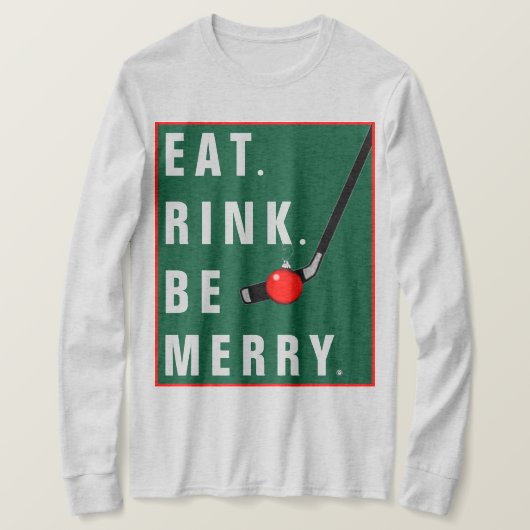 Funny Hockey Weihnachtsfeiertag T-Shirt (Design vorne)