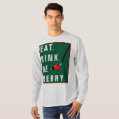 Funny Hockey Weihnachtsfeiertag T-Shirt (Vorne ganz)