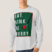 Funny Hockey Weihnachtsfeiertag T-Shirt (Vorderseite)