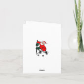 Funny Hockey Weihnachtskarten Karte (Rückseite)