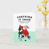 Funny Hockey Weihnachtskarten Karte (Gelbe Blume)
