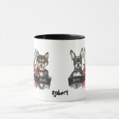 Funny Hocus Fright Howl Halloween Hund Tasse (Zentrum)