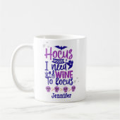 Funny Hocus Pocus Halloween Lila Personalisiert Kaffeetasse (Links)