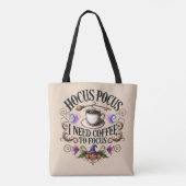 Funny Hocus Pocus I Need Coffee Witch Tasche (Rückseite)