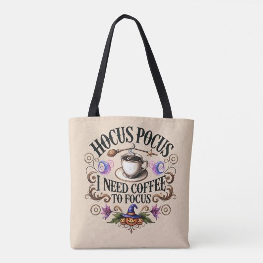 Funny Hocus Pocus I Need Coffee Witch Tasche (Rückseite)