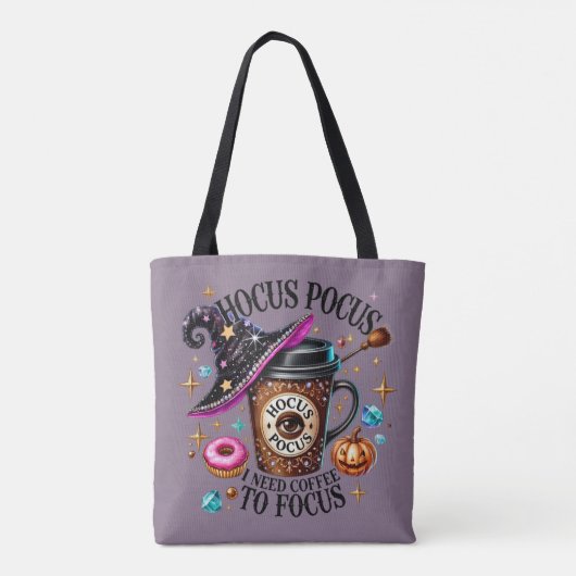 Funny Hocus Pocus I Need Coffee Witch Tasche (Rückseite)