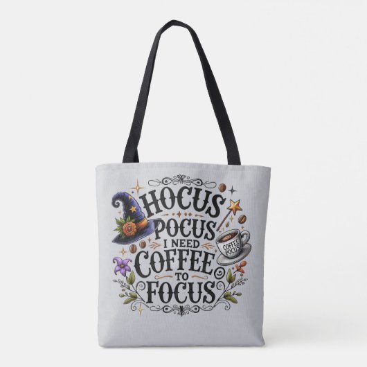 Funny Hocus Pocus I Need Coffee Witch Tasche (Rückseite)