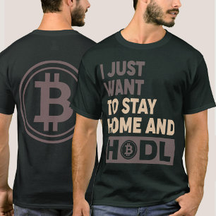 Funny Hodl Bitcoin-T - Shirt für Vorder-/Rückseite