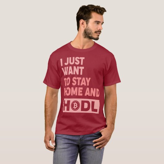 Funny Hodl Crypto Bitcoin Logo vorne/hinten T - Sh T-Shirt (Vorne ganz)