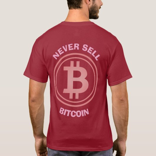 Funny Hodl Crypto Bitcoin Logo vorne/hinten T - Sh T-Shirt (Rückseite)