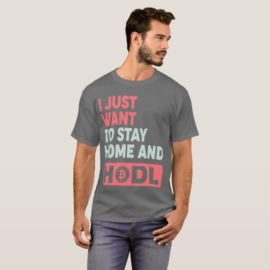 Funny Hodl Crypto Bitcoin Logo vorne/hinten T - Sh T-Shirt (Vorne ganz)