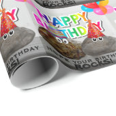 Funny hoffen auf die Geburtstagssteine Geschenkpapier (Rolleneckpunkt)