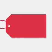 Funny Hohoho Joyeux Noel Red Pink Typography Geschenkanhänger (Rückseite Horizontal)