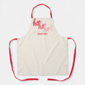 Funny Hohoho Joyeux Noel Red Pink Typography Schürze (Vorderseite)