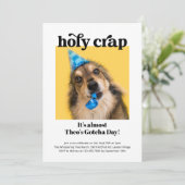 Funny Holcrap Haustier Katze Hund Gotcha Tag Einladung (Stehend Vorderseite)
