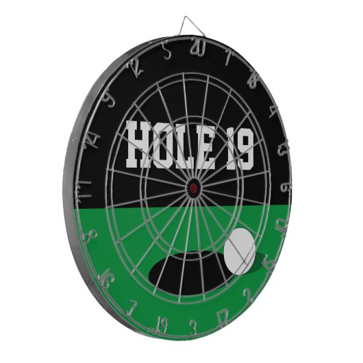 Funny hole 19 Golf Dartboard Spiel mit Zahlen Dartscheibe (Vorderseite Links)