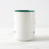 Funny Holed Gingerbrot Man Holiday Zitat Zweifarbige Tasse (Mittel)