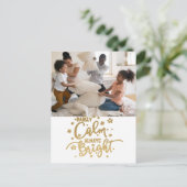 Funny Holiday 2 Foto Selten Ruhe Postkarte (Stehend Vorderseite)