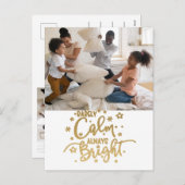 Funny Holiday 2 Foto Selten Ruhe Postkarte (Vorne/Hinten)