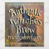Funny Holiday Authentische Hexen Brauen Weinetiket Weinetikett (Einzelnes Label)