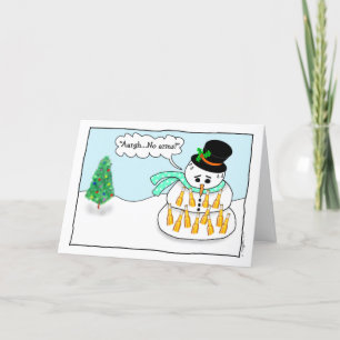 Funny Holiday: Bier Snowman Karte