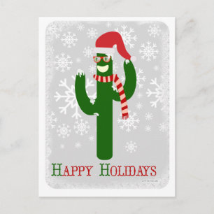 Funny Holiday Cactus Feiertagspostkarte