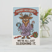 Funny Holiday Card. Feiertagskarte (Stehend Vorderseite)